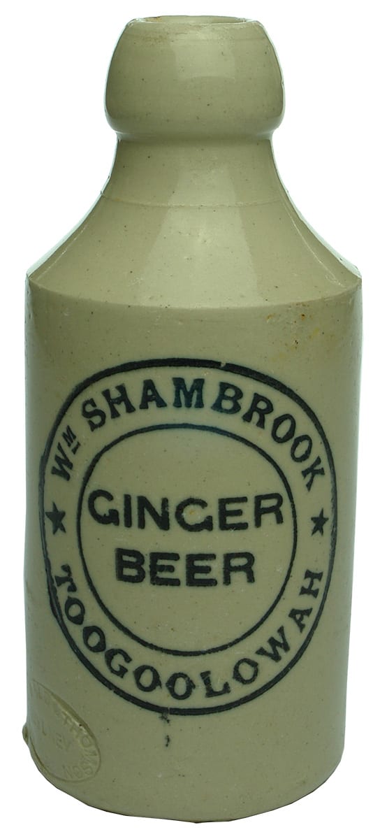 Shambrook Ginger Beer Toogoolawah Stoneware Bottle