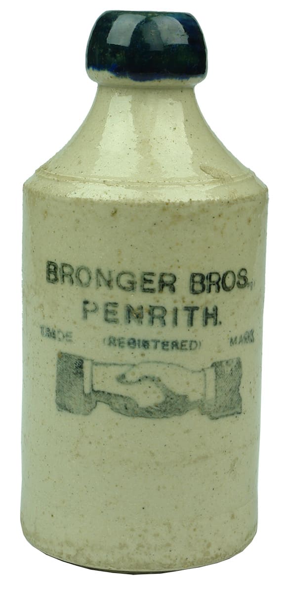 Bronger Bros Penrith Clasped Hands Stoneware Bottle