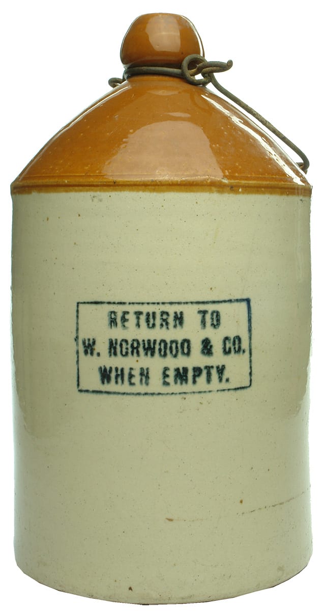 Norwood Australian Printed Stoneware Demijohn