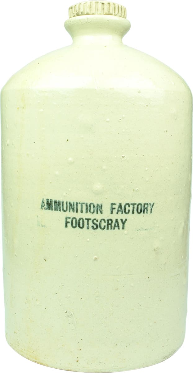 Ammunition Factory Footscray Stoneware Demijohn