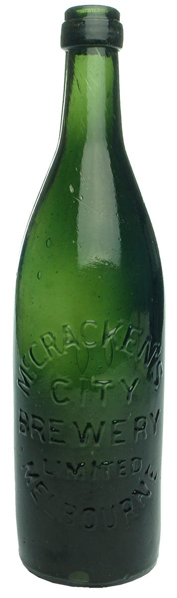 McCrackens City Brewery Melbourne Beer Bottle