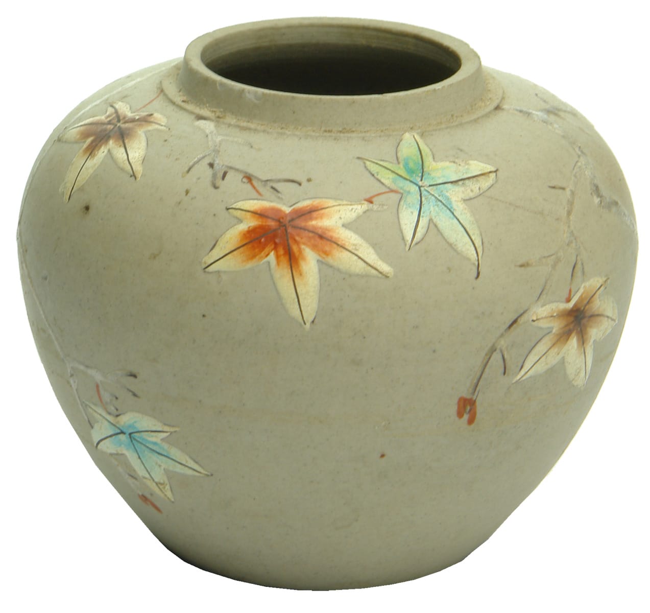 Japanese Ceramic Hand Painted Jar