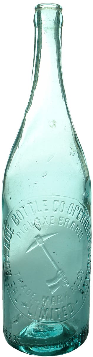 Pickaxe Brand Adelaide Glass Beer Bottle