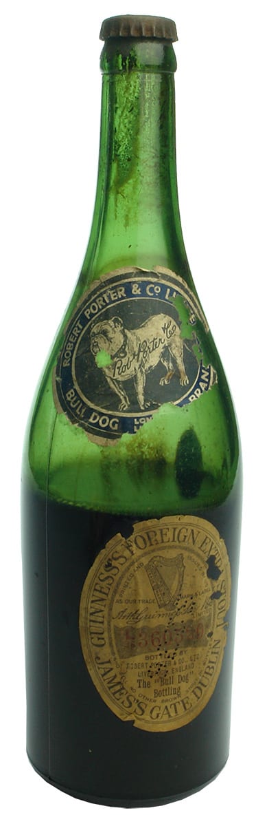 Robert Porter Bull Dog Brand Labelled Bottle