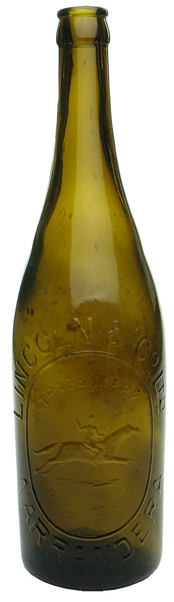 Lincoln Narrandera Stockman Antique Beer Bottle