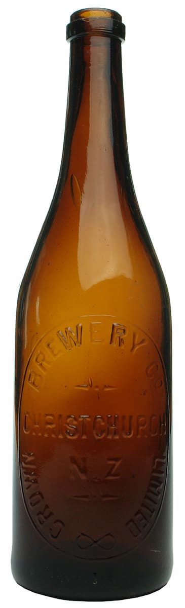 Crown Brewery Christchurch Old Beer Bottle