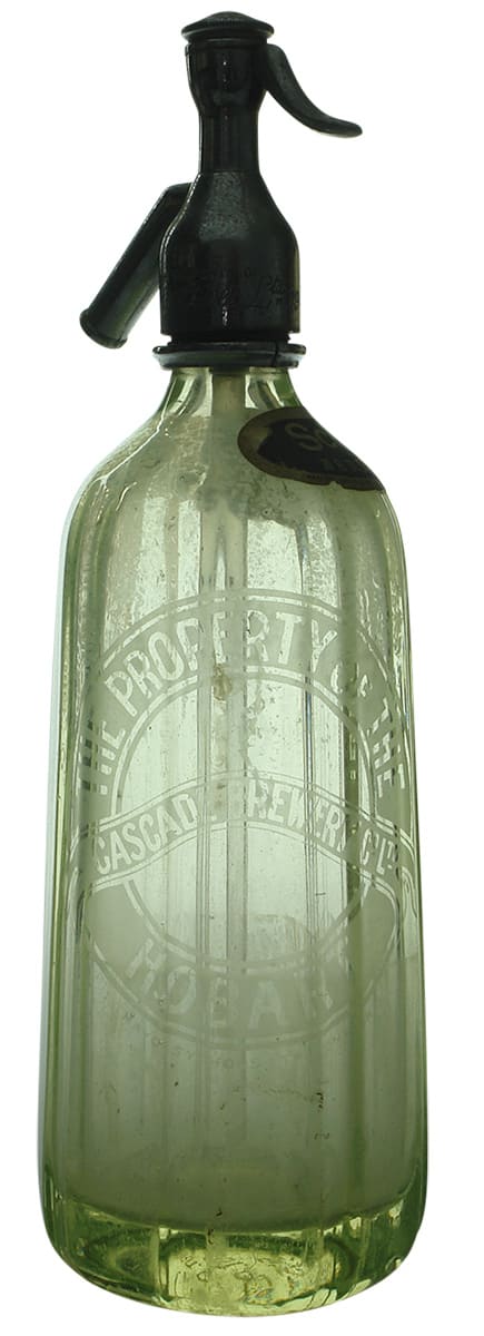 Cascade Brewery Hobart Uranium Glass Soda Syphon