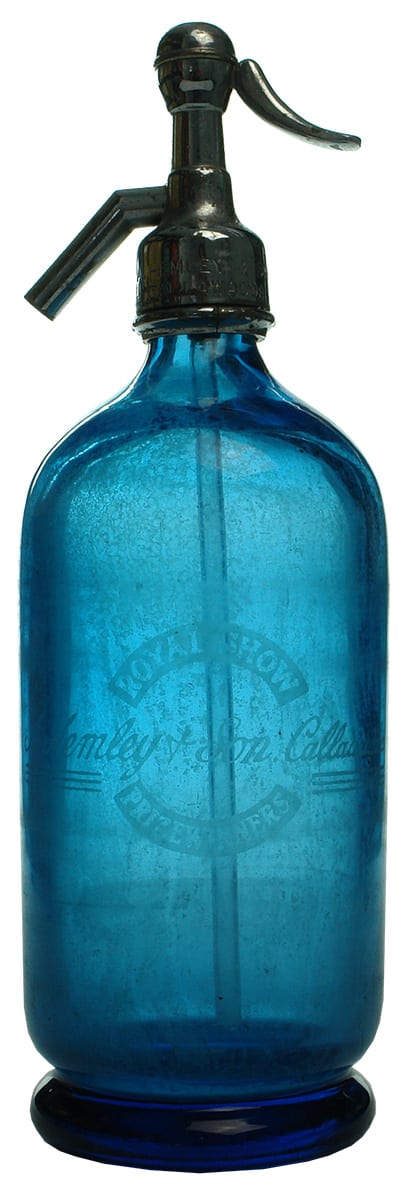 Hemley Callawadda Blue Glass Vintage Soda Syphon