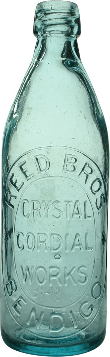 Reed Bros Crystal Cordial Works Bendigo Bottle