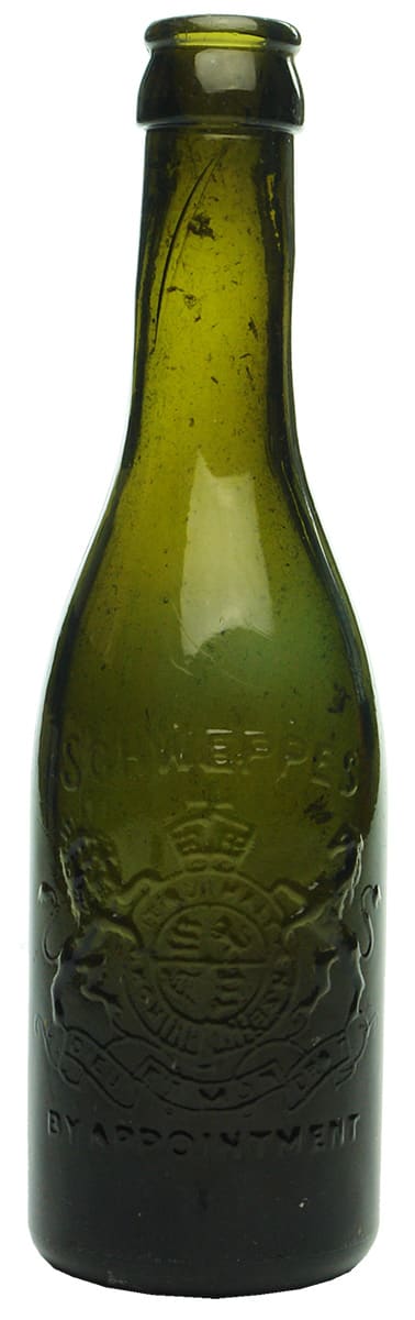 Schweppes Green Crown Seal Soft Drink Bottle