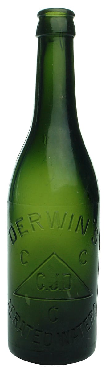 Derwins Aerated Waters Triangle Crown Seal Bottle