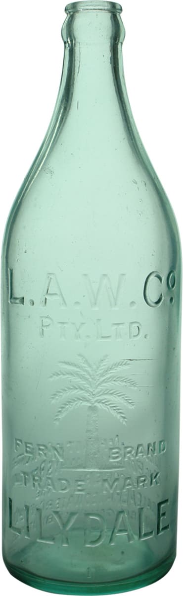 Lilydale Aerated Water Crown Seal Lemonade Bottle