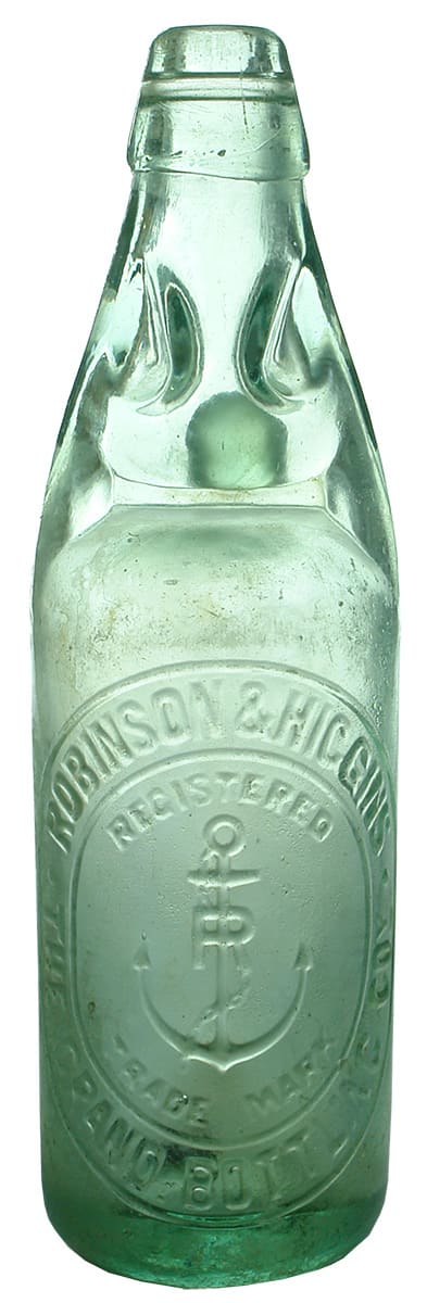 Robinson Higgins Anchor Niagara Codd Marble Bottle