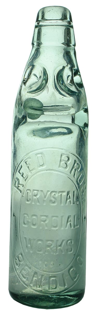 Reed Bros Crystal Cordial Bendigo Marble Bottle