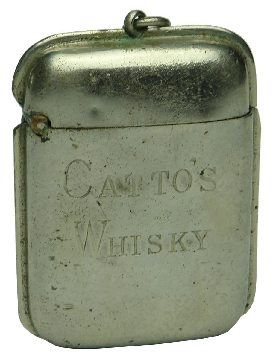 Catto's Whisky Vesta Case Striker Advertising