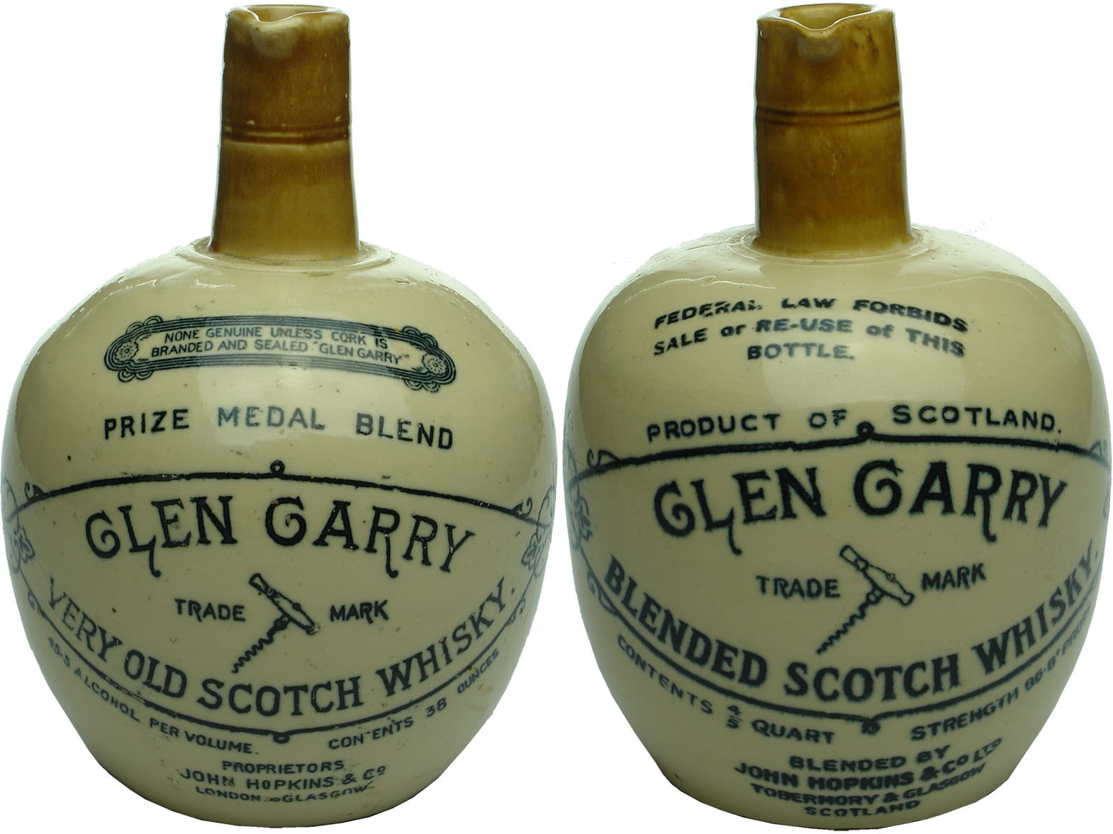 Collection Glen Garry Whisky Jugs
