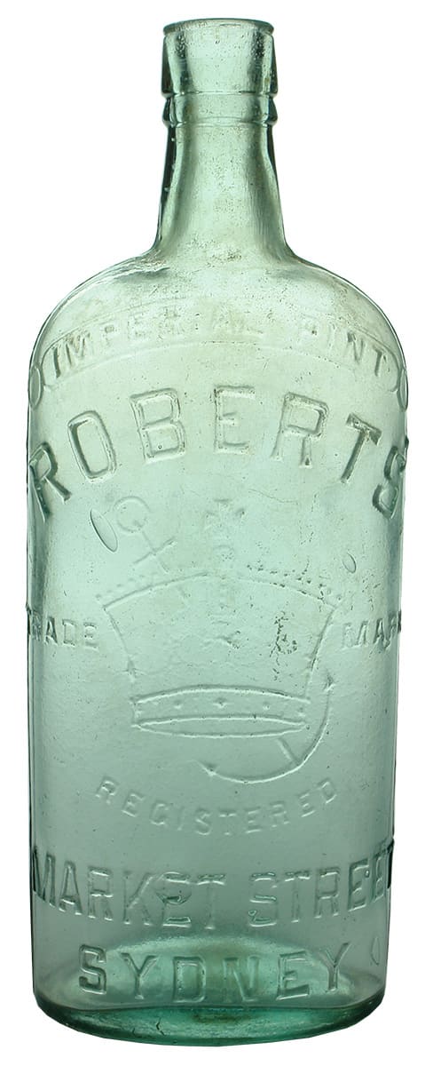 Roberts Sydney Crown Anchor Spirits Bottle