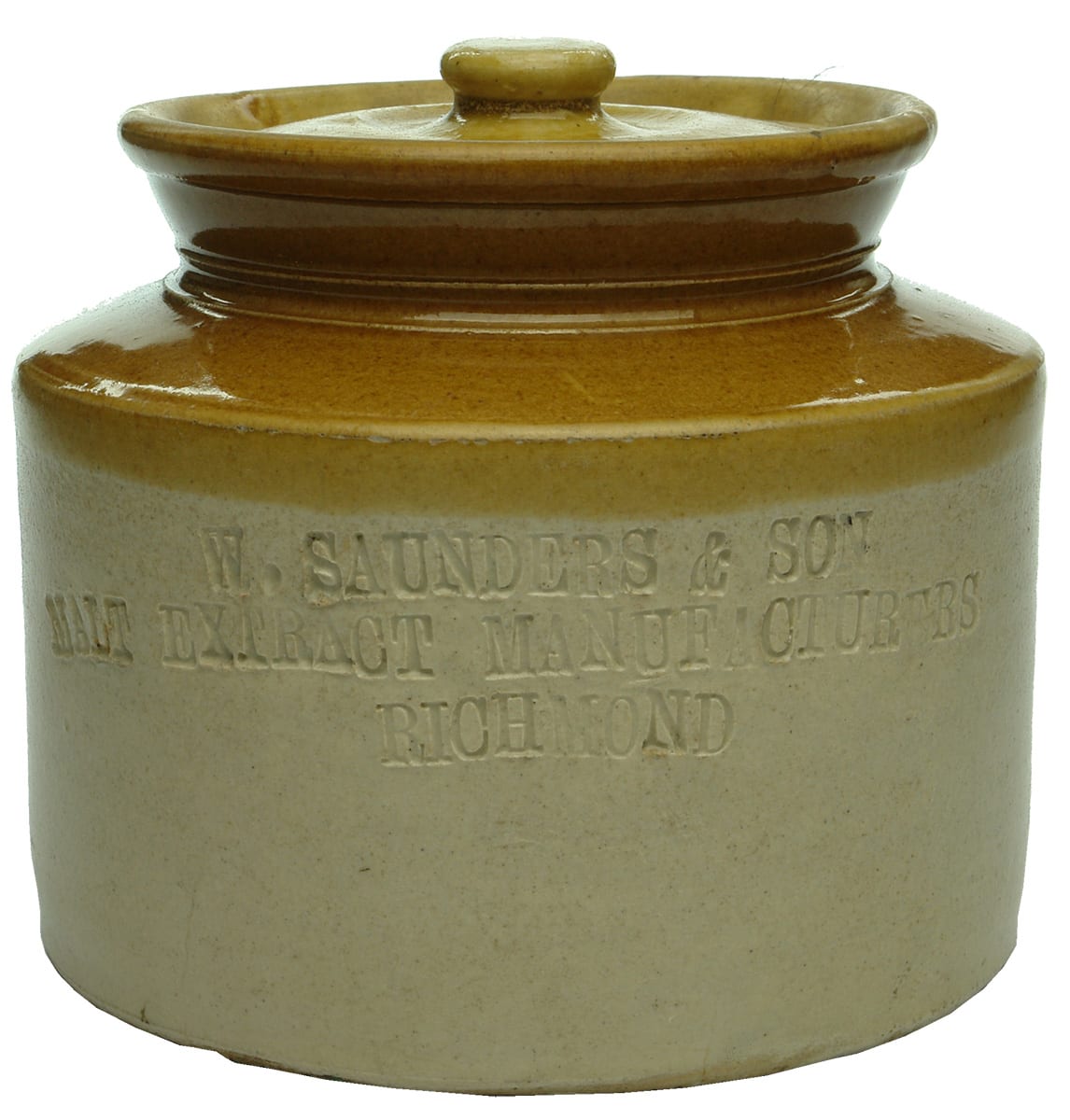 Saunders Richmond Malt Extract Stoneware Jar