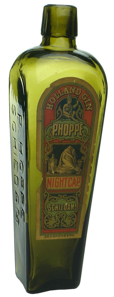 Hoppe Schiedam Labelled Antique Gin Bottle