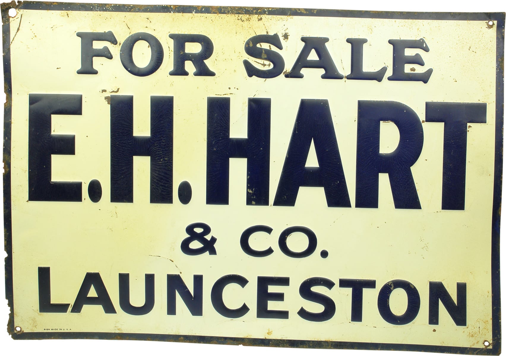 Hart Launceston Pressed Tin Sign