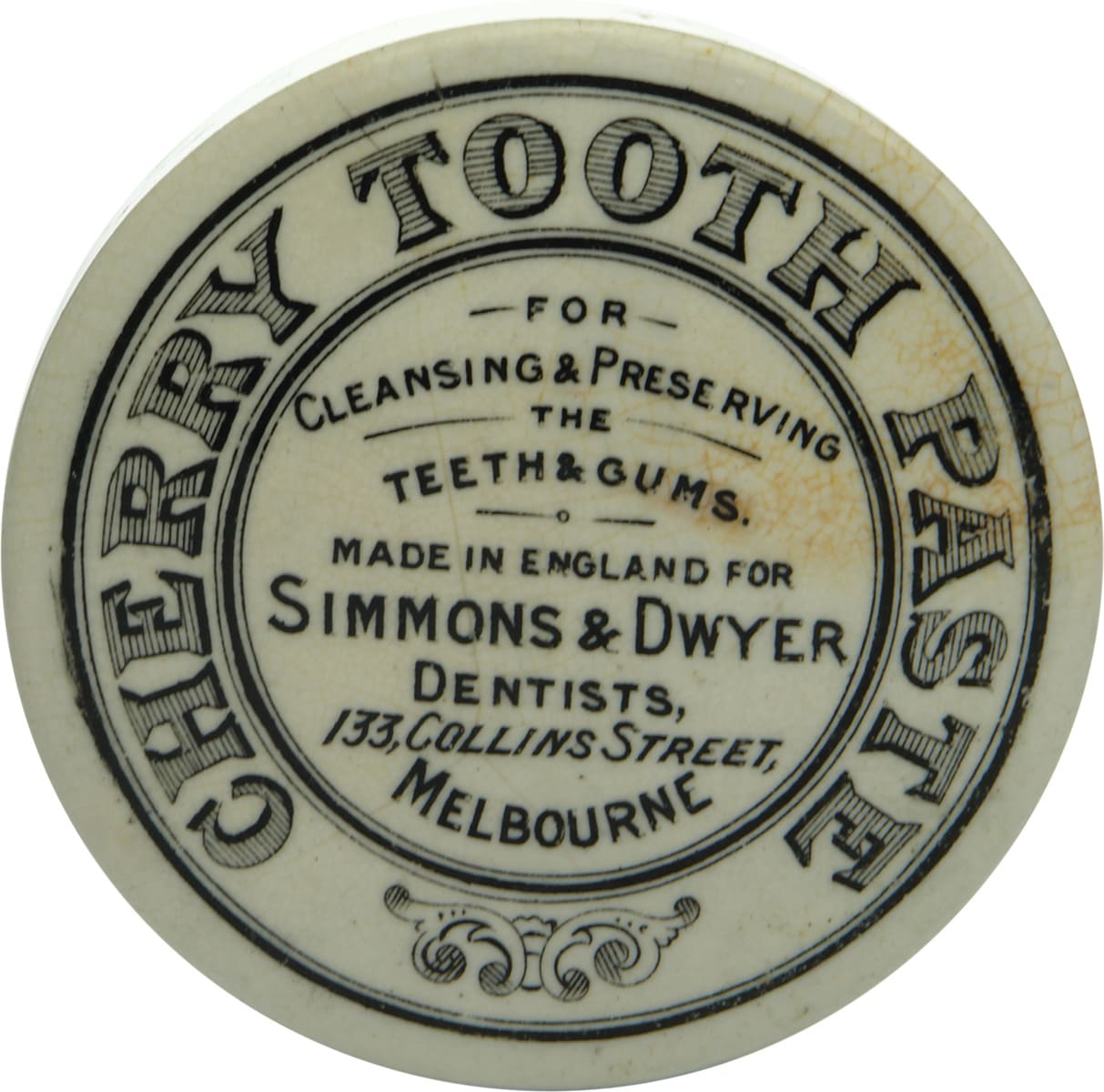 Simmons Dwyer Cherry Tooth Paste Pot Lid
