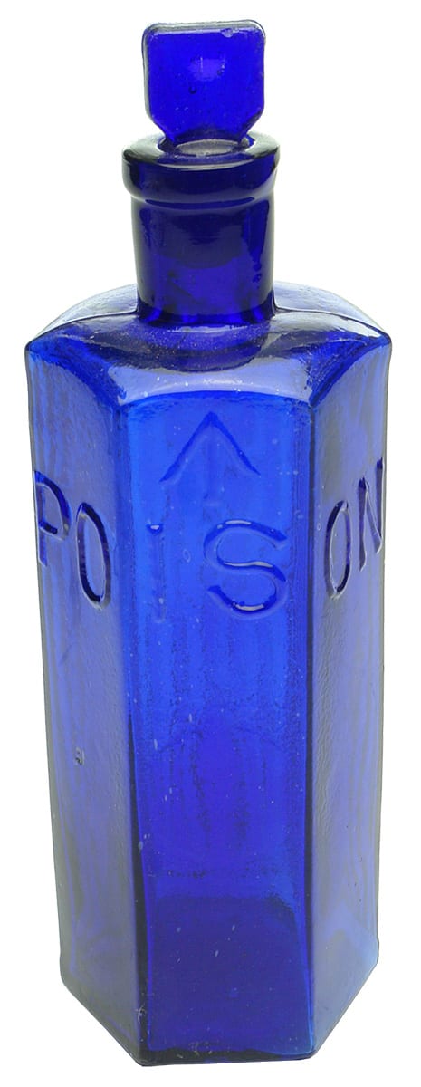Poison Arrow Cobalt Blue Bottle