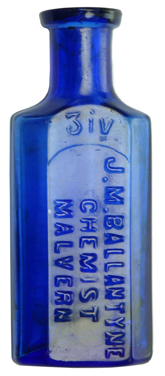 Ballantyne Chemist Malvern Cobalt Blue Bottle