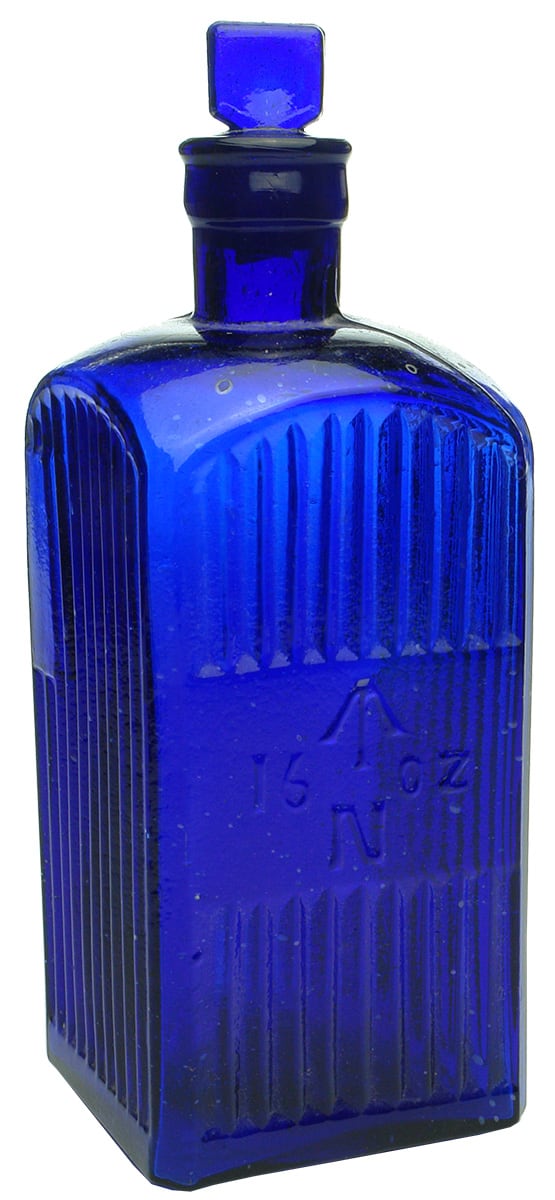 Admiralty Poison Cobalt Blue Arrow Bottle