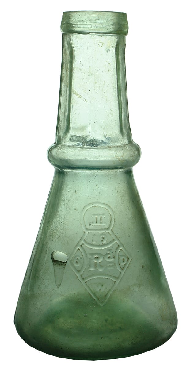 British Registration Diamons Glass Pickle Bottle