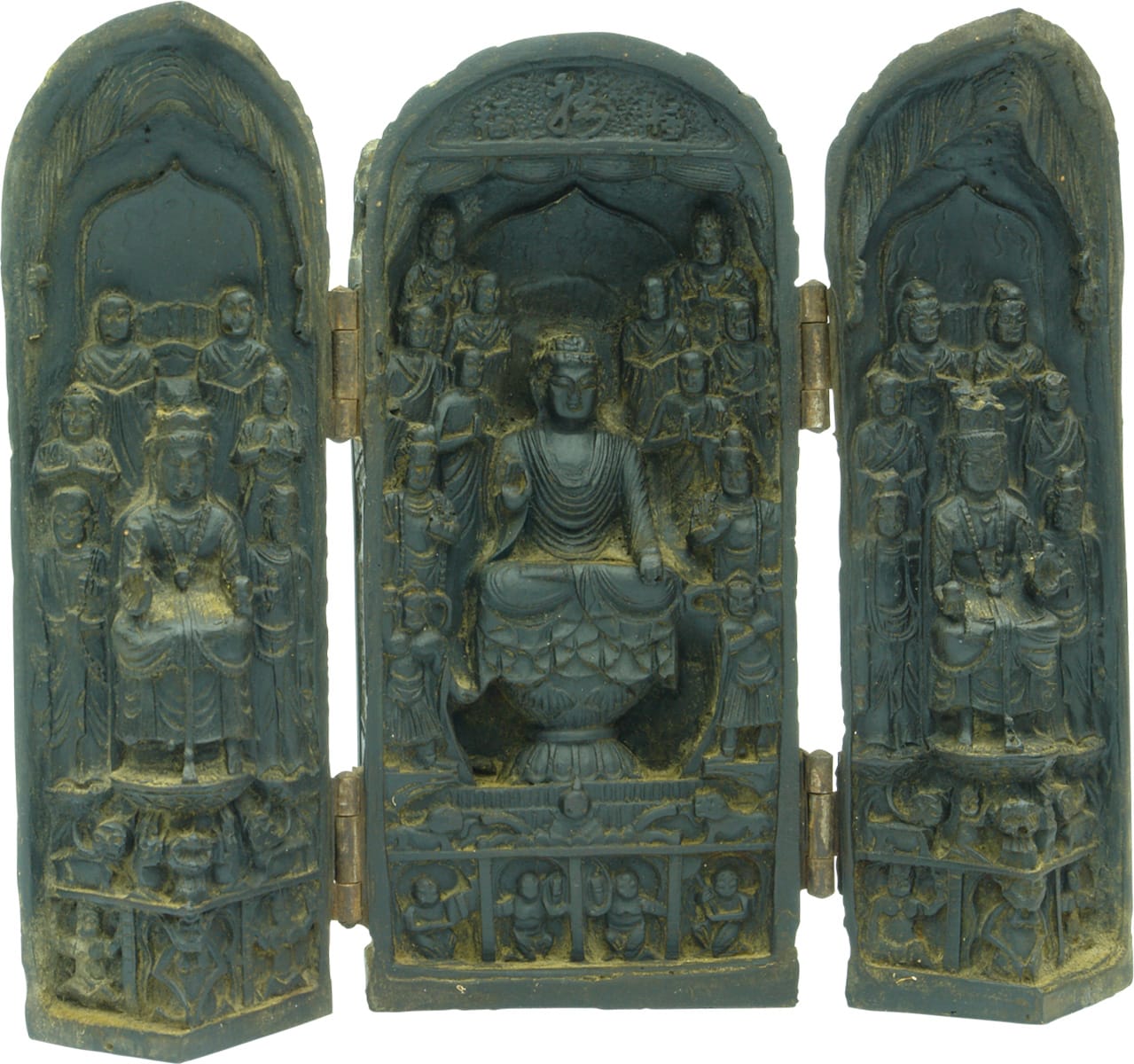 Carved Portable Foldout Buddha Altar