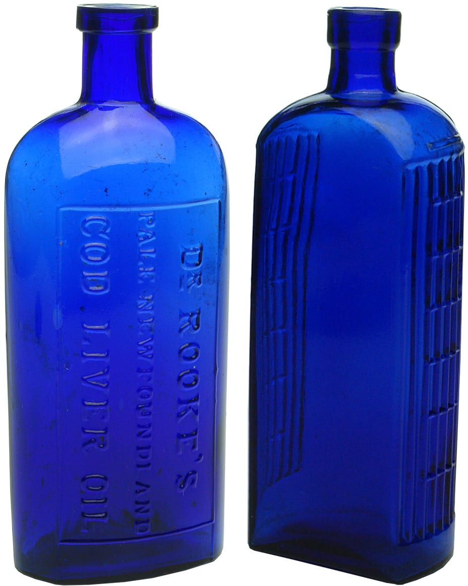 Collection Cobalt Blue Glass Bottles