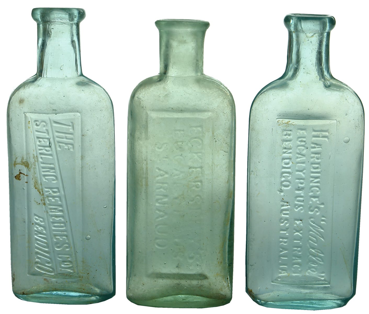 Collection Eucalyptus Oil Antique Bottles