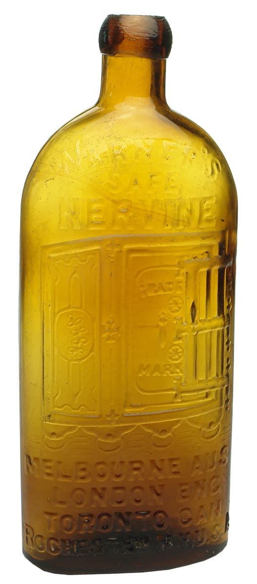 Warner's Safe Nervine London Melbourne Toronto Rochester Bottle