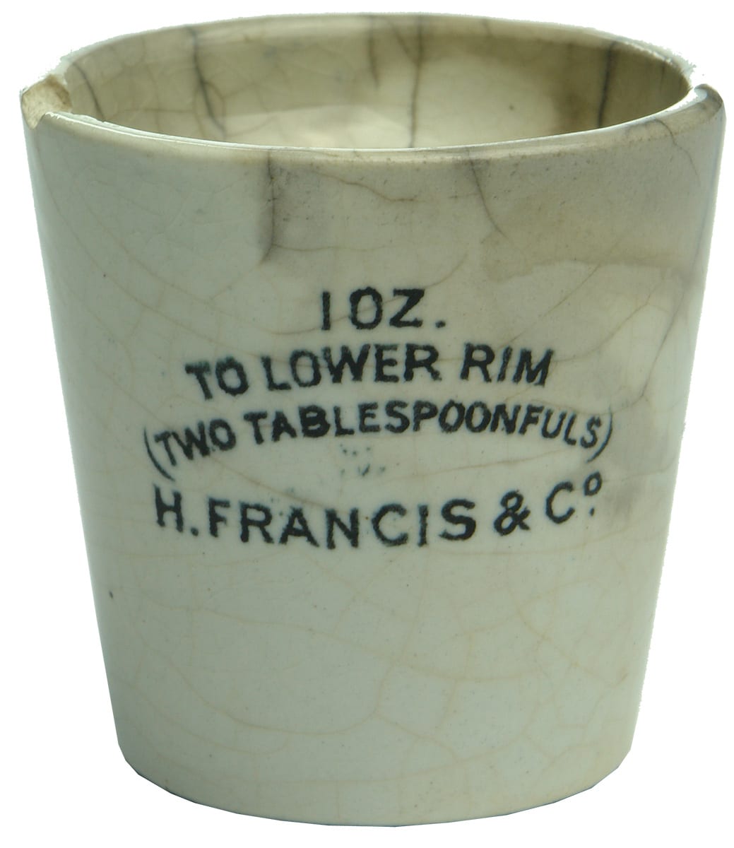 Francis Ceramic Dose Cup Medicine Glass