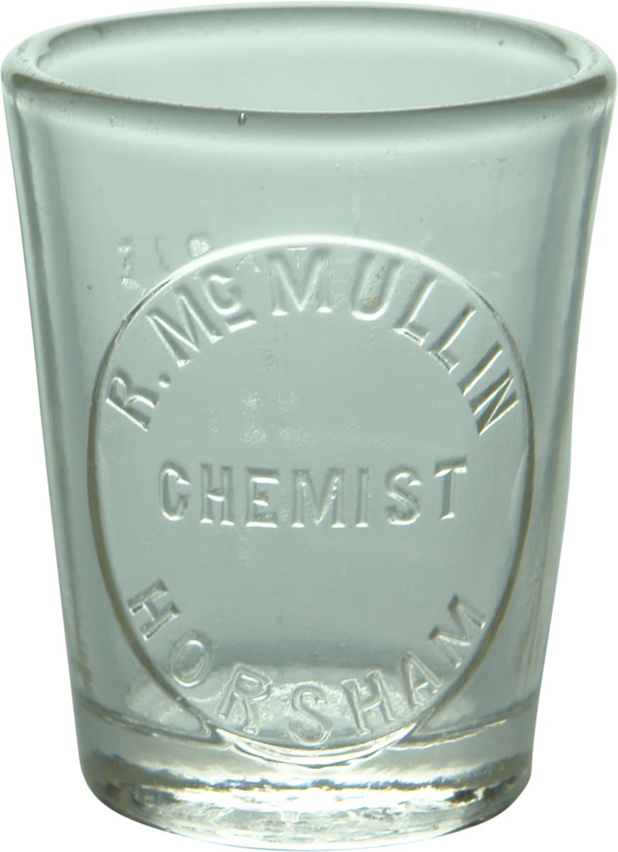 McMullin Chemist Horsham Glass Dose Cup
