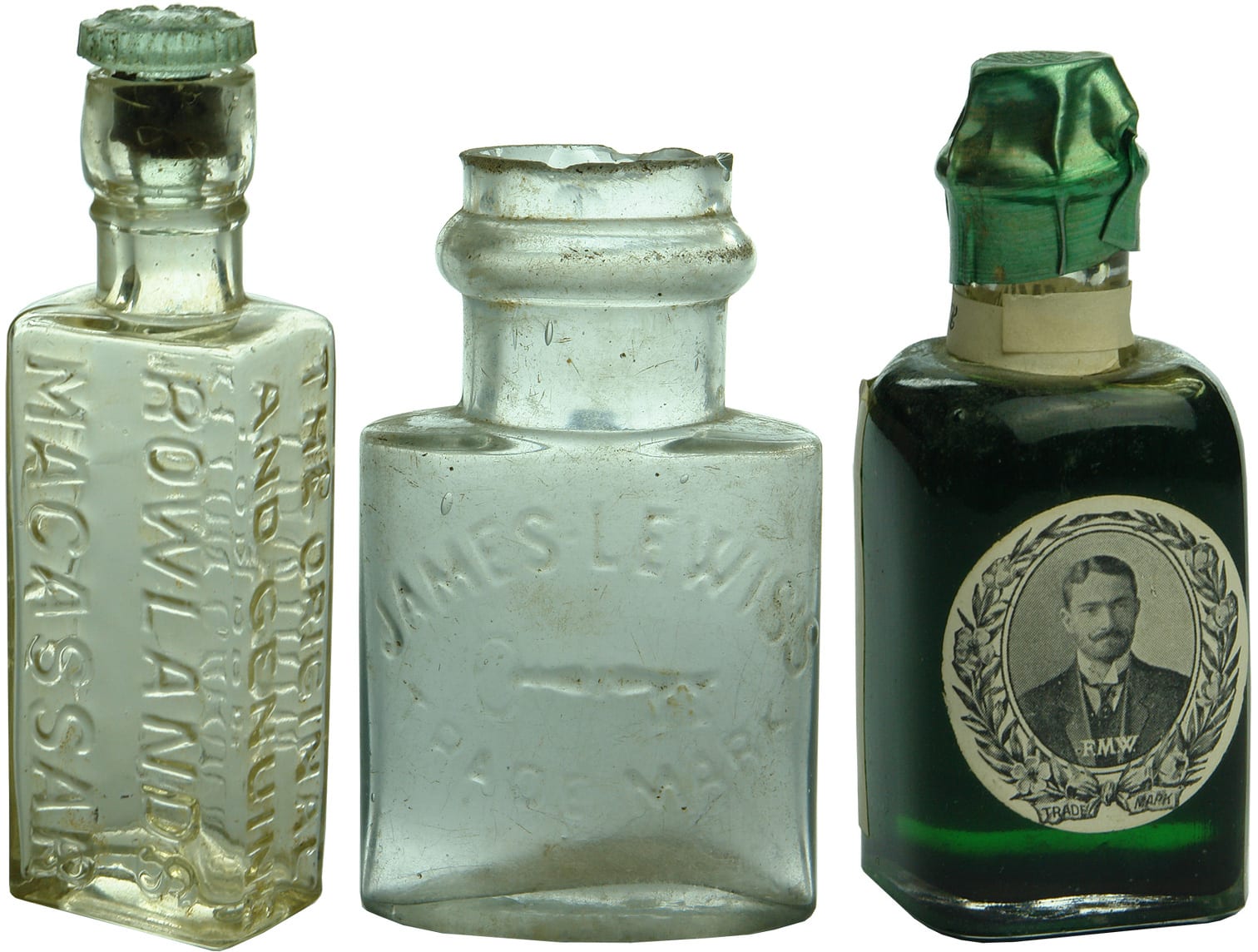 Collection Chemist Cosmetic Antique Bottles