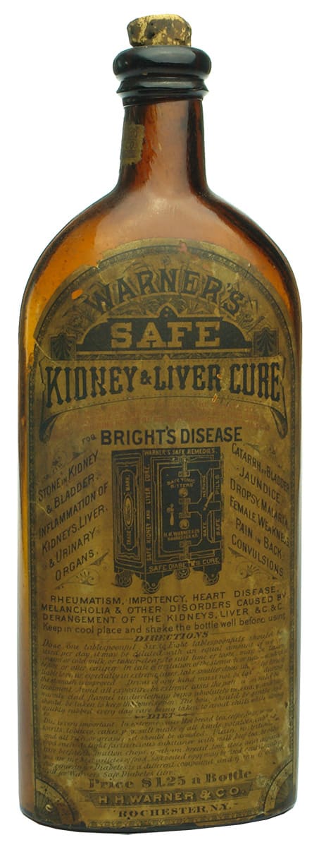 Warner's Safe Kidney Liver Cure Bottle