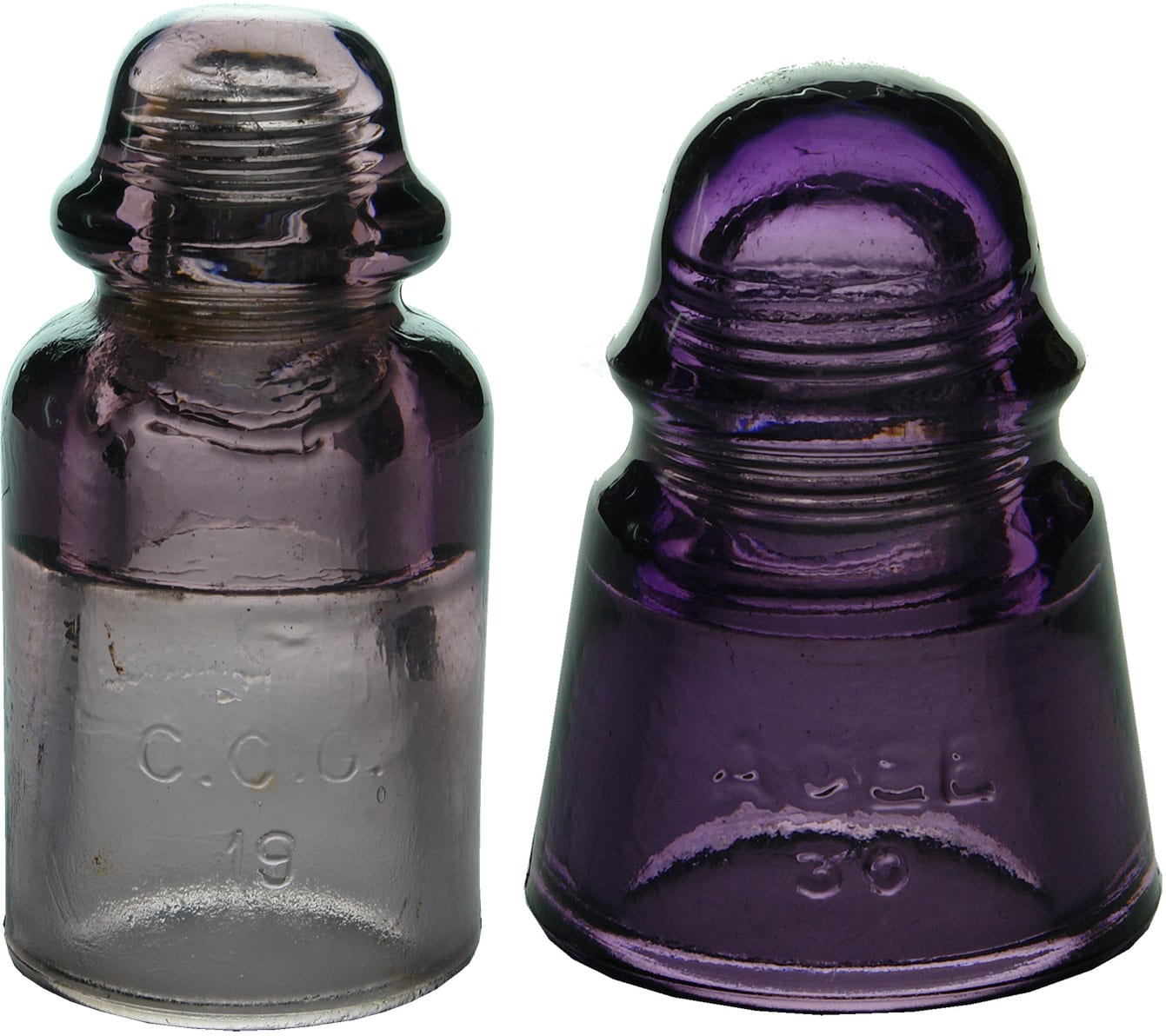 Amethyst Glass Electrical Insulators