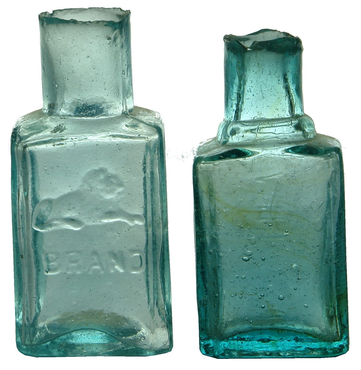 Collection Antique Glass Ink Bottles