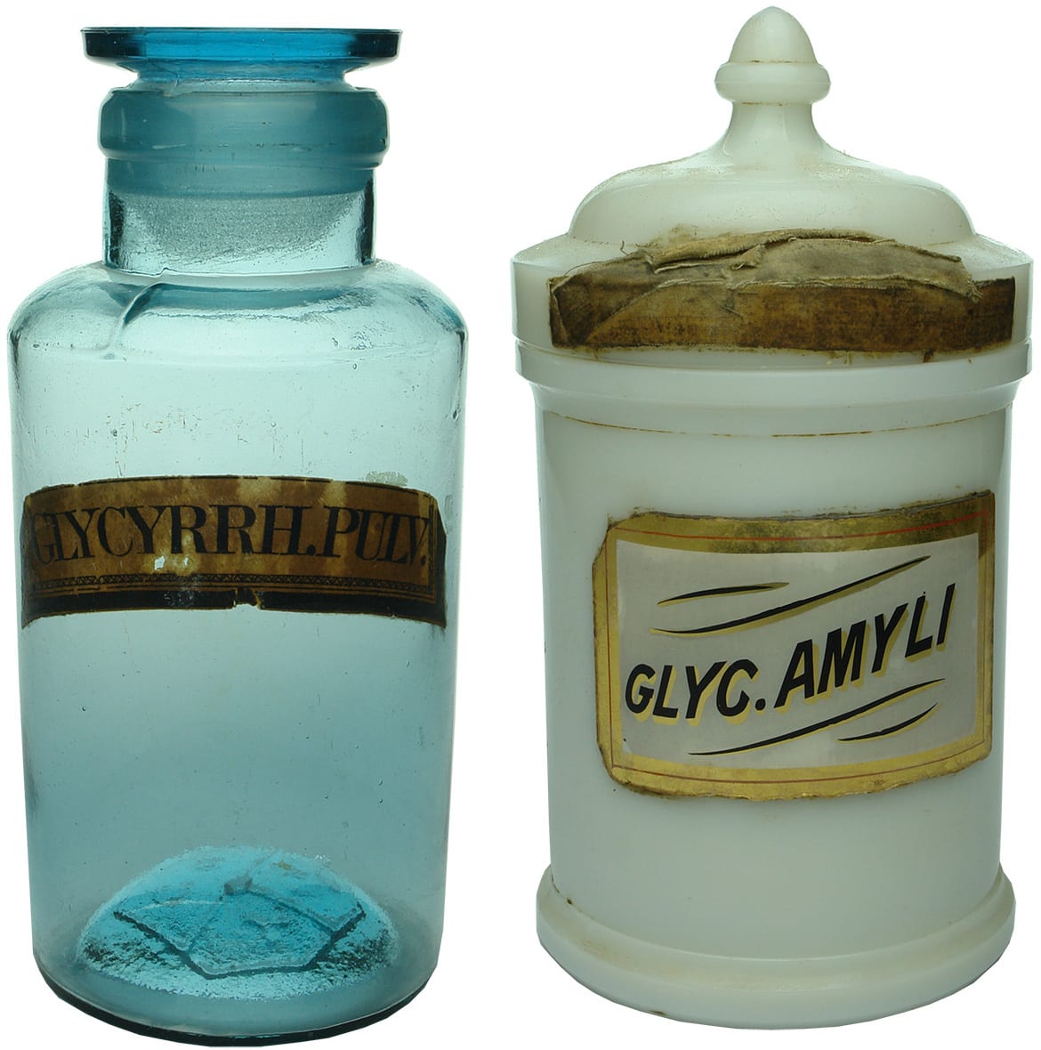 Collection Antique Vintage Pharmacy Jars