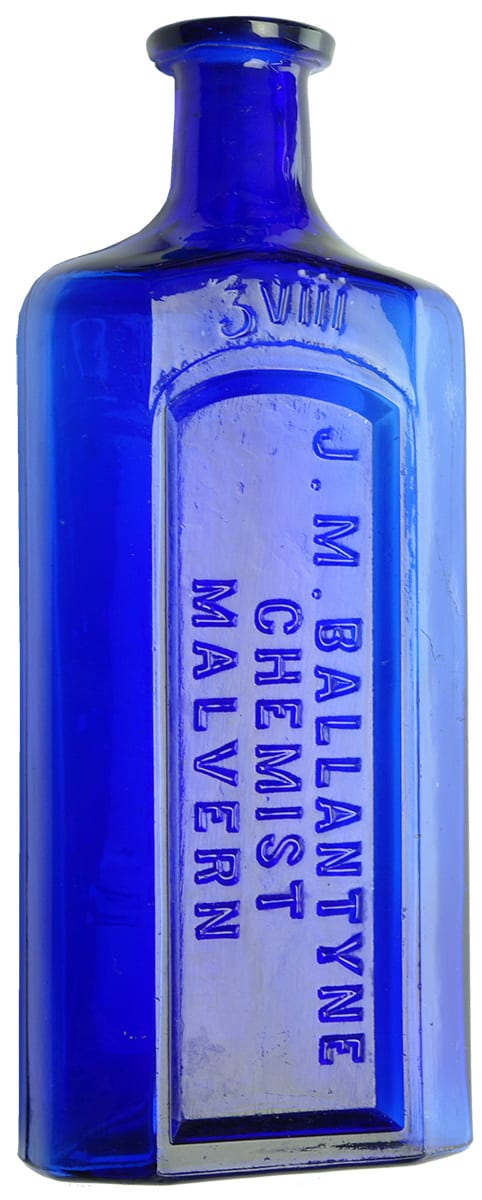 Ballantyne Chemist Malvern Cobalt Blue Bottle