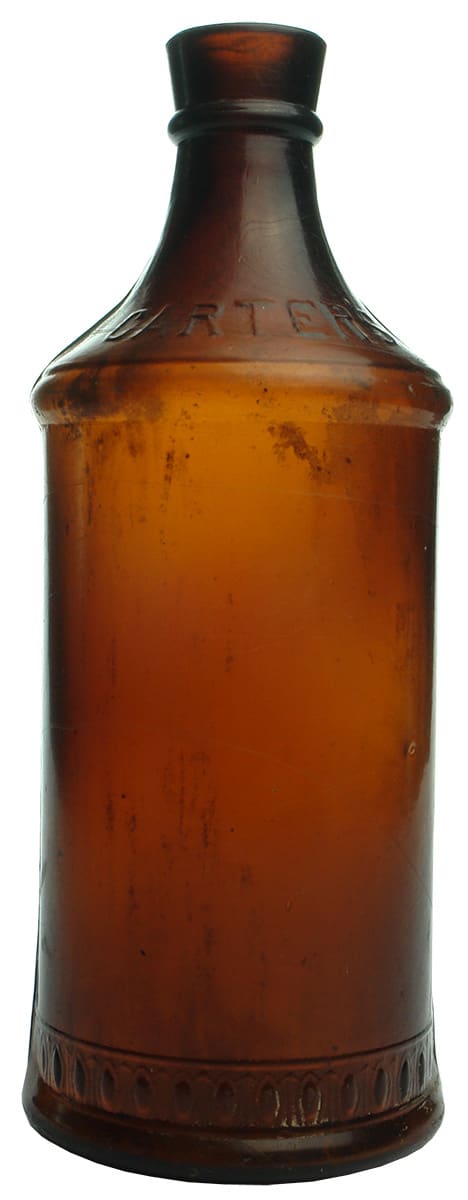 Carters Ink Amber Glass Bottle