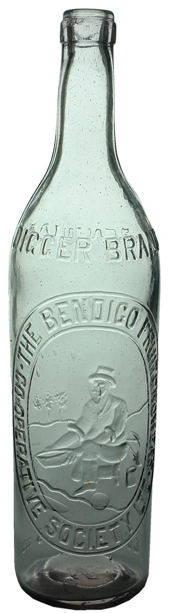 Digger Brand Bendigo Fruitgrowers Tomato Sauce Bottle