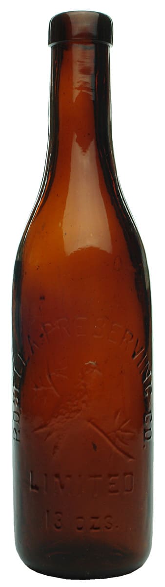 Rosella Preserveing Tomato Sauce Brown Glass Bottle