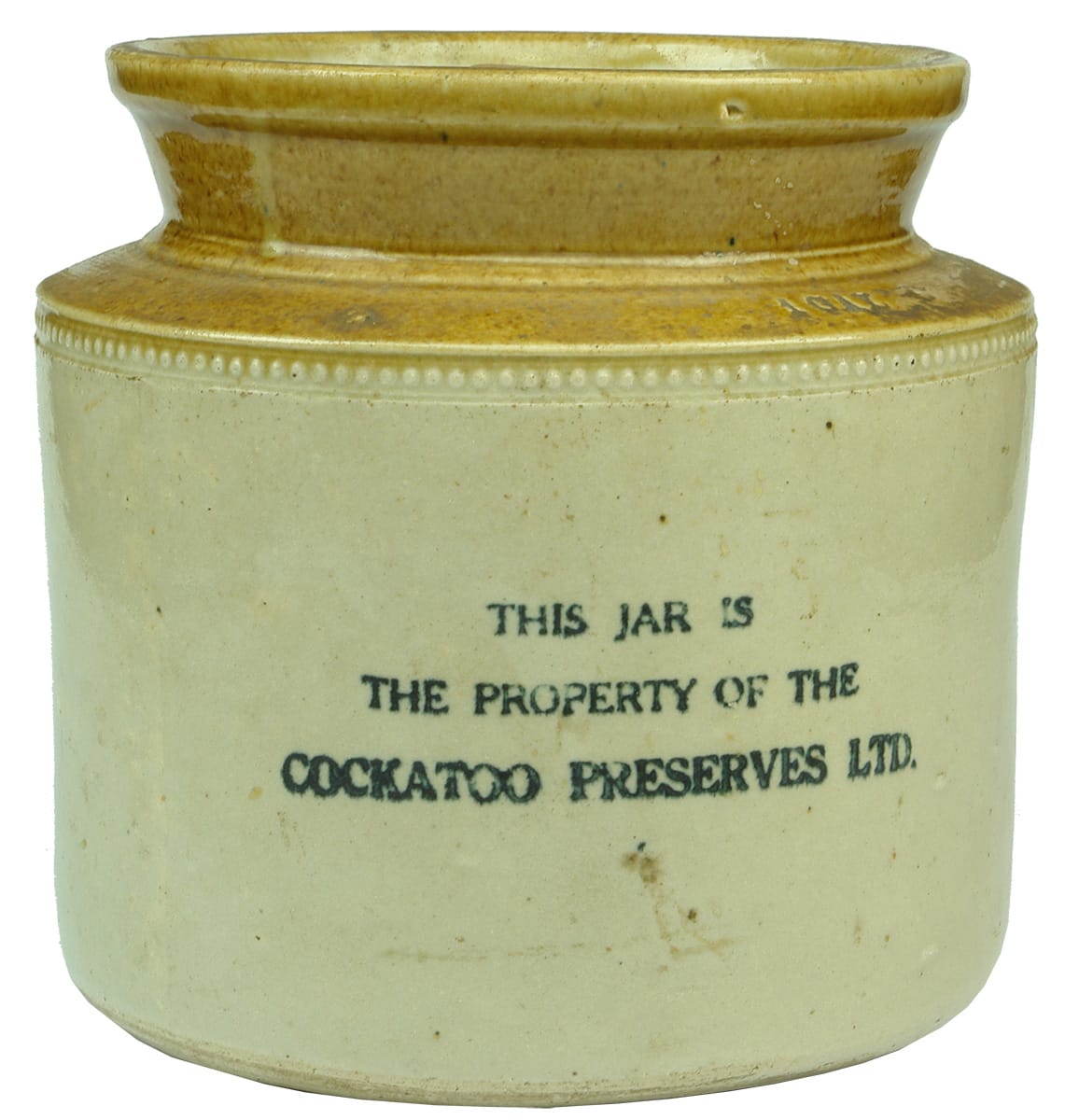 Cockatoo Preserves Stoneware Crock