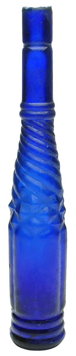 Cobalt Blue Whirley Salad Oil Bottle