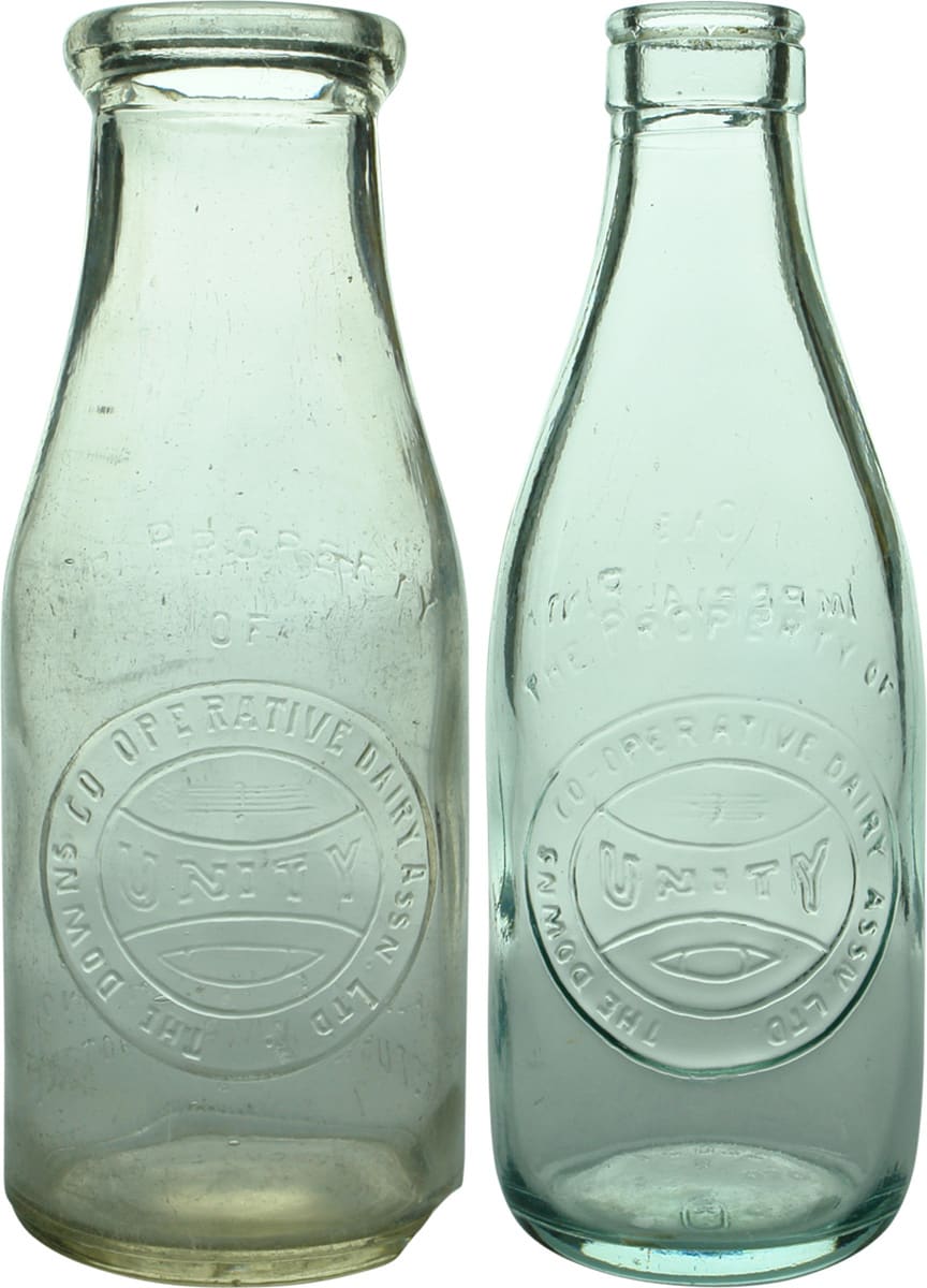 Collection Vintage Glass Milk Bottles