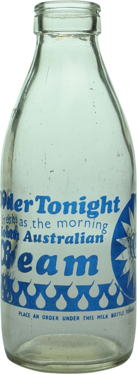 South Australian Cream Advertising Milk Bottle