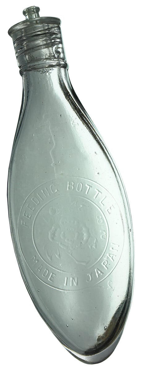 Rose Feeding Bottle Antique Glass