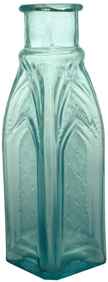 Cathedral Pickle Antique Glass Bottle